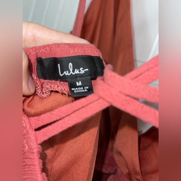 Lulus Lost in Paradise Rusty Rose Maxi Dress Size Medium - Picture 12 of 16